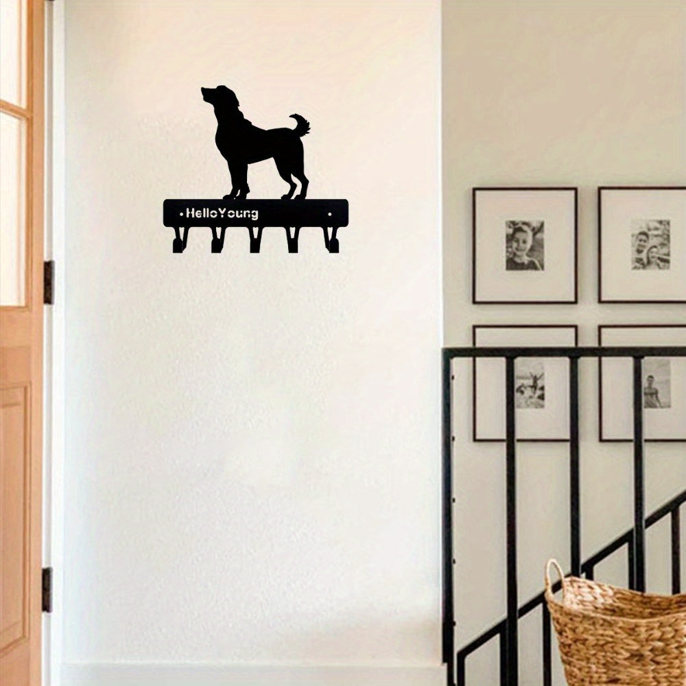 CIFbuy™ Stylish Black Iron Key Hook - 1pc Sandblasted Metal Hanger with Artistic Ironwork Design, Multi-Purpose Wall-Mounted Organizer for Keys & Accessories, Enhances Home Decor Value, Collectible Figurines.