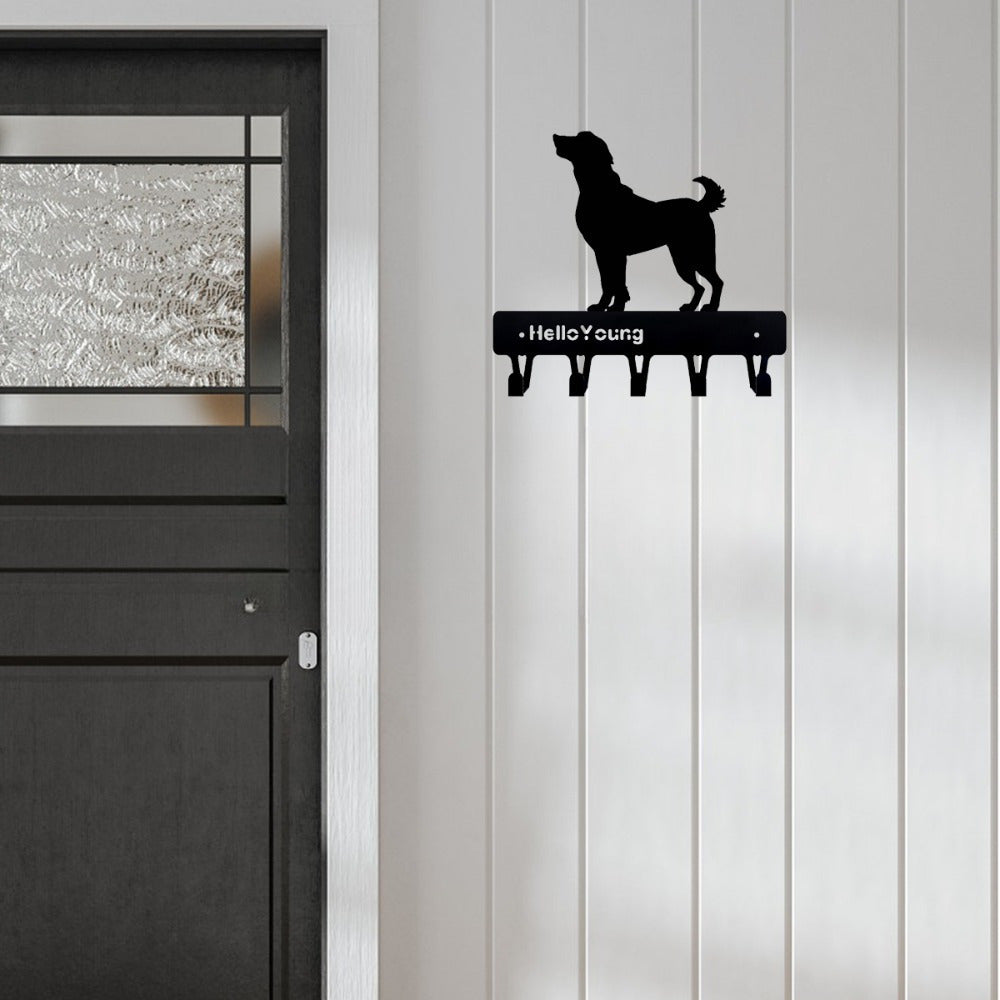 CIFbuy™ 1pc Black Iron Key Hook Rack - Metal Sandblasting & Ironwork Design, Versatile as Clothes Hanger, Sturdy Wall-mounted, Enhances Home Value, Halloween Christmas Festive Vibe, Festival Decoration.