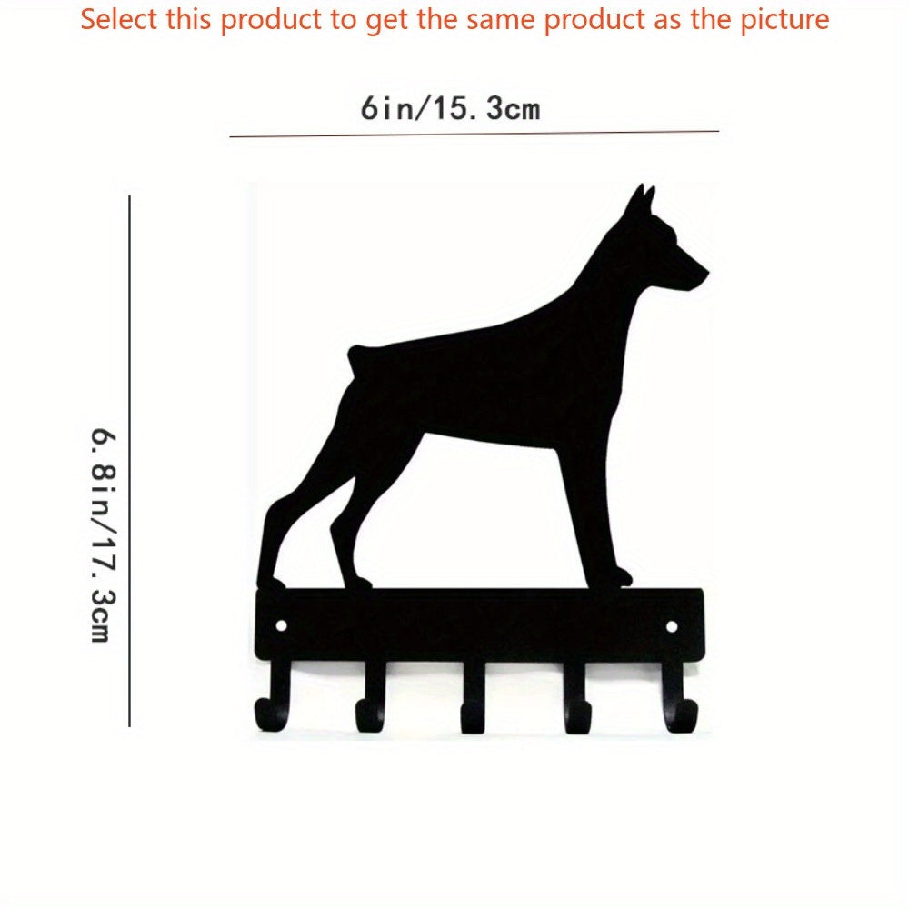 CIFbuy™ Premium Sandblasted Metal Key Hanger - 1pc Sturdy Black Iron Hook for Coats & Wall Organization, Multi-Purpose Storage Solution with Industrial Aesthetic, Collectible Figurines. Secondary image