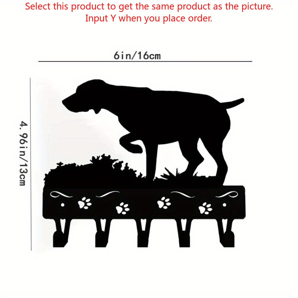 CIFbuy™ Pet-Themed Iron Wall Storage - 1pc German Shorthaired Pointer Key & Coat Hanger, Durable Metal Rack with Adhesive Wall Sticker for Home Organization, Collectible Figurines.