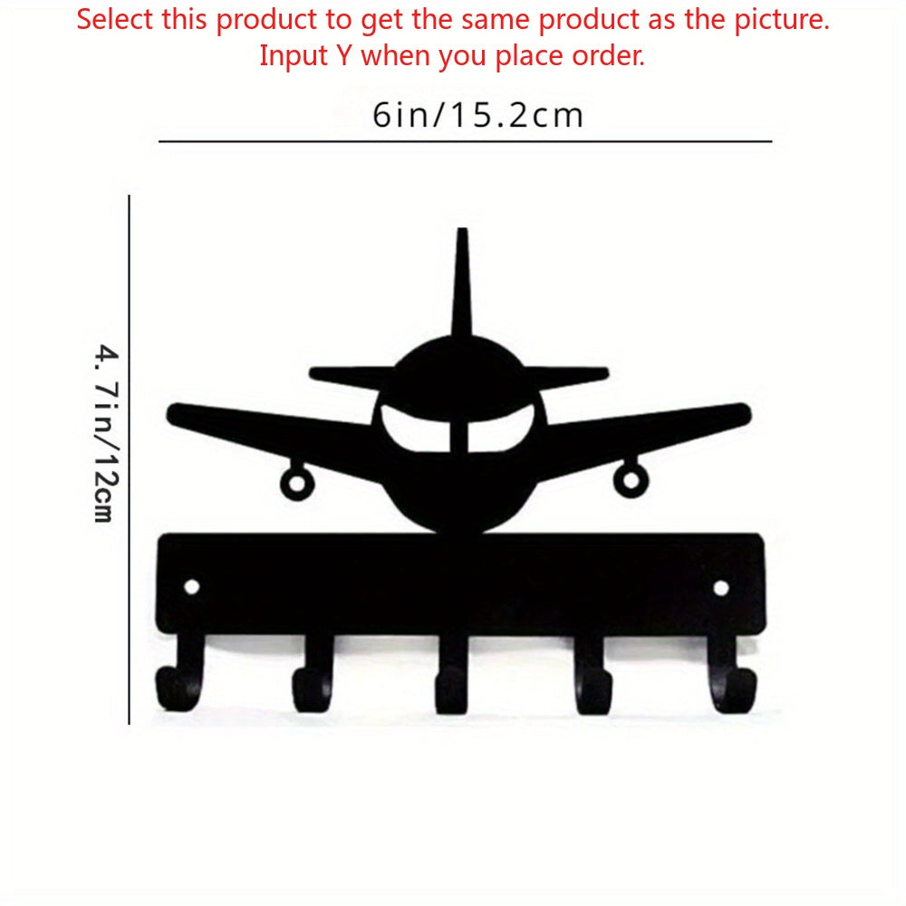 CIFbuy™ Metal Airplane Wall Hook - 1pc Iron Aviation-Themed Keychain Hanger for Home Decor, Functional Art Piece Blending Flight Aesthetics with Storage Utility, Collectible Figurines.