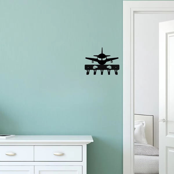 CIFbuy™ Metal Airplane Wall Hook - 1pc Iron Aviation-Themed Keychain Hanger for Home Decor, Functional Art Piece Blending Flight Aesthetics with Storage Utility, Collectible Figurines.