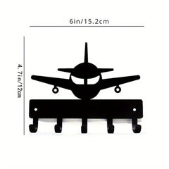 CIFbuy™ Metal Airplane Wall Hook - 1pc Iron Aviation-Themed Keychain Hanger for Home Decor, Functional Art Piece Blending Flight Aesthetics with Storage Utility, Collectible Figurines.