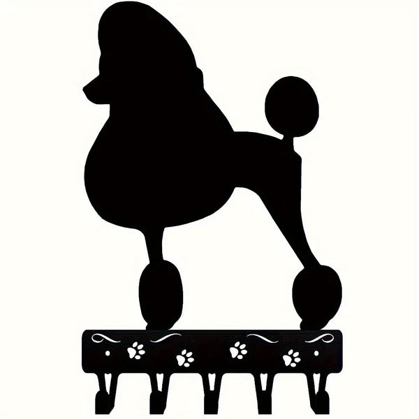 CIFbuy™ Heavy Duty Wrought Iron Key Holder - Black Metal Wall Mount Hanger with Sandblasted Texture, Space-Saving Organizer for Entryway & Bedroom, Rustic Farmhouse Decor, Collectible Figurines.