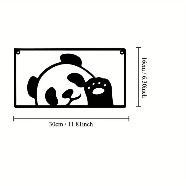 [Cute Panda] 1 piece Black panda wall hanging, cute panda shape, pure black design exudes mysterious elegance, making the home instantly full of vitality and fun, suitable for wall decoration in living rooms and bedrooms.
