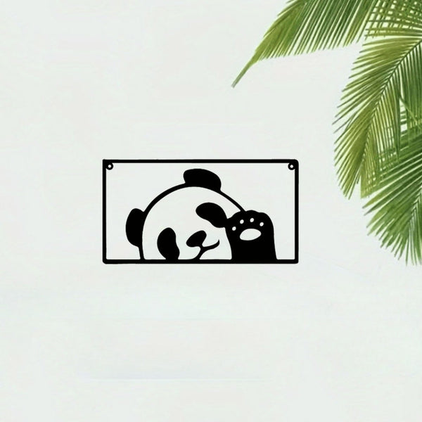 [Cute Panda] 1 piece Black panda wall hanging, cute panda shape, pure black design exudes mysterious elegance, making the home instantly full of vitality and fun, suitable for wall decoration in living rooms and bedrooms.