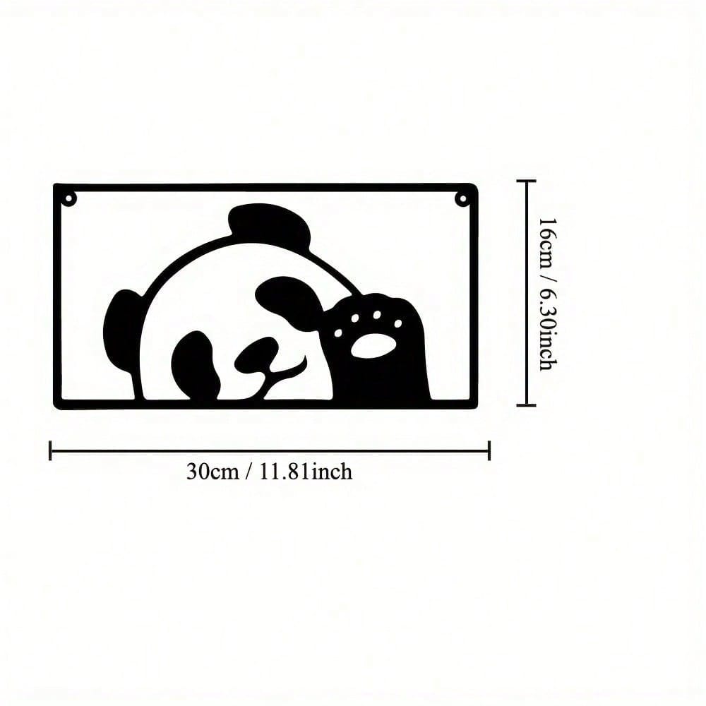 [Cute Panda] 1 piece Black panda wall hanging, cute panda shape, pure black design exudes mysterious elegance, making the home instantly full of vitality and fun, suitable for wall decoration in living rooms and bedrooms.