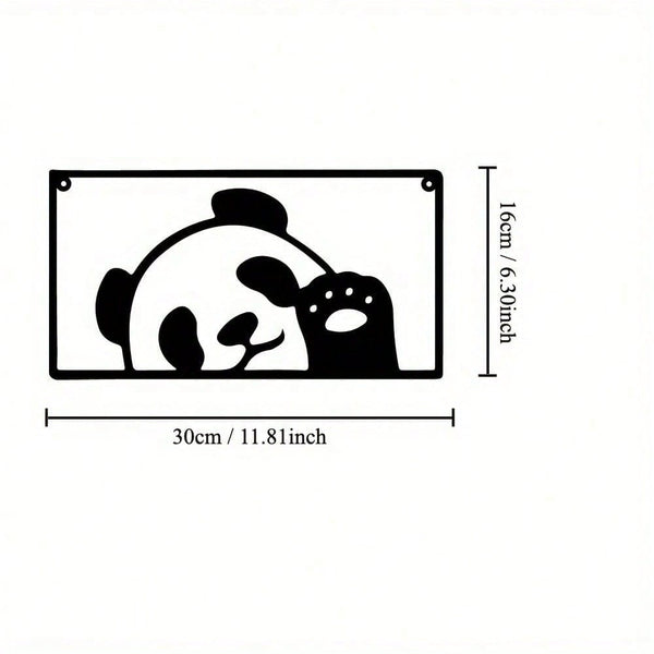 [Cute Panda] 1 piece Black panda wall hanging, cute panda shape, pure black design exudes mysterious elegance, making the home instantly full of vitality and fun, suitable for wall decoration in living rooms and bedrooms.
