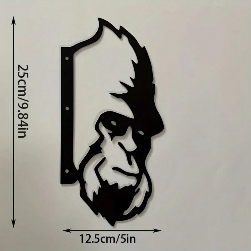 1 wrought iron silhouette ornament, cute outdoor garden fence ornament, farm handicraft decoration