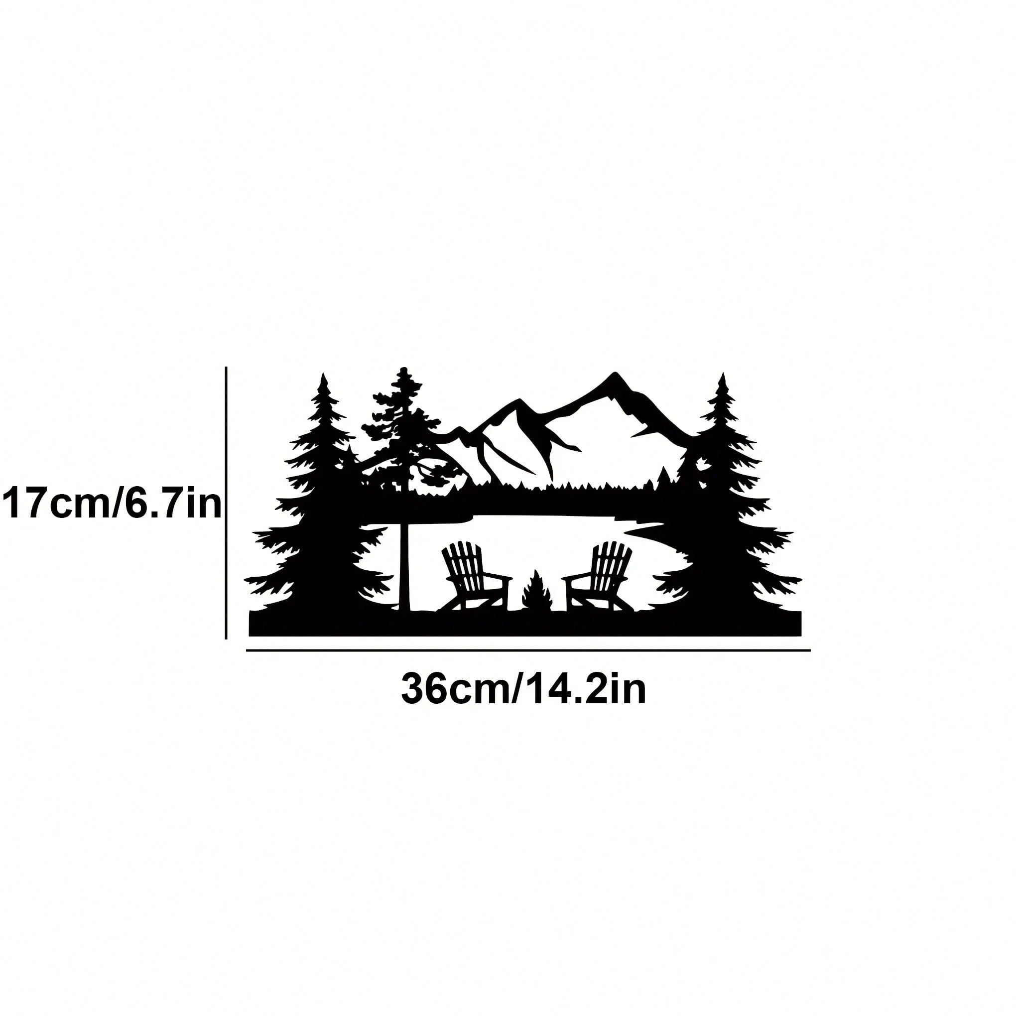 1件精美森林动物田园猫头鹰和鹿墙饰艺术品，森林风景壁挂金属工艺品，适用于客厅、卧室、书房、花园家居装饰、圣诞节、礼物