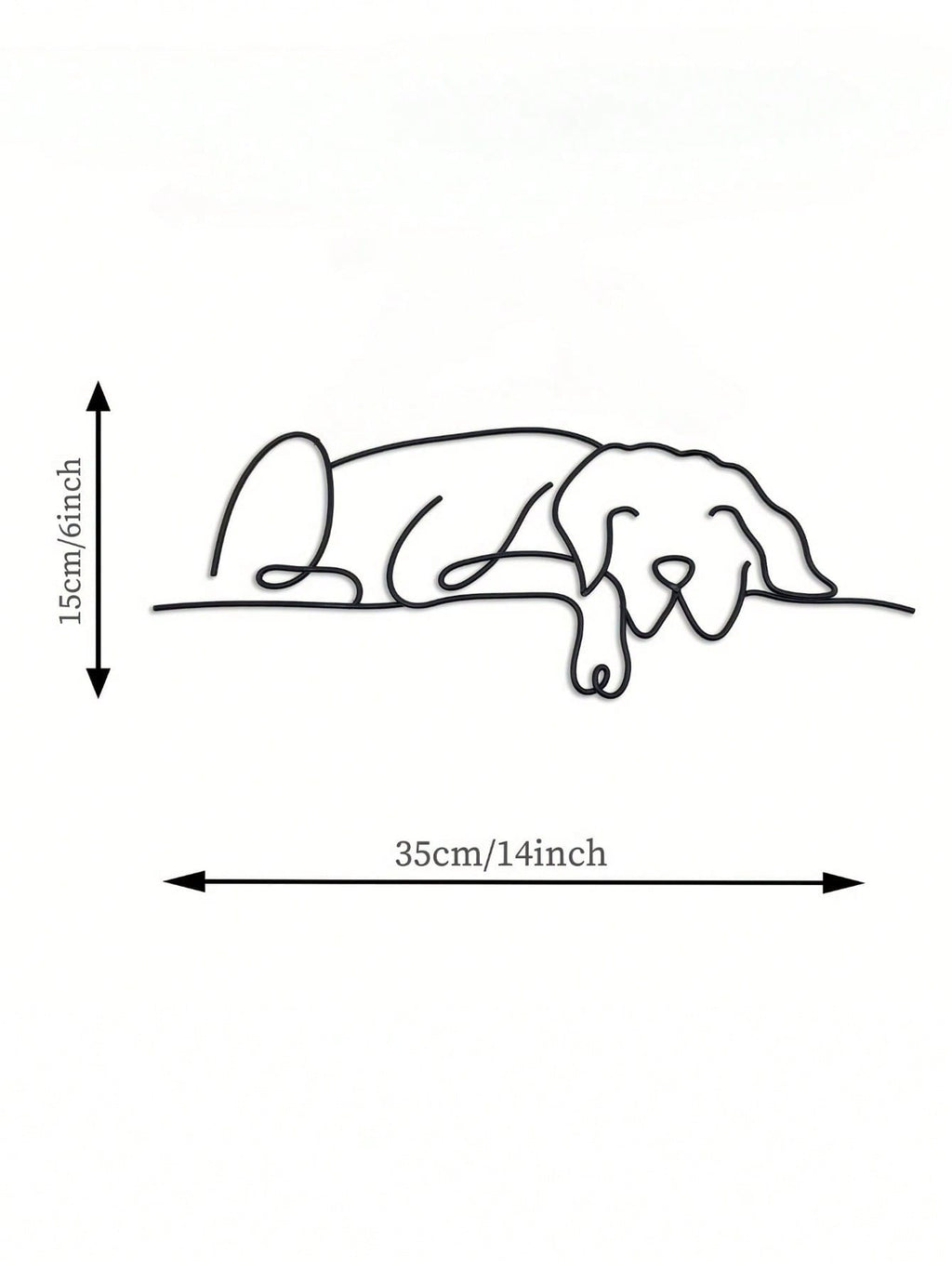 1-piece set, animal metal wall decoration, minimalist line art sleeping dog wall decoration, suitable for entrance and living room wall decorations, birthday gifts, pet lover gifts, suitable for modern home decor, home decor, room decoration
