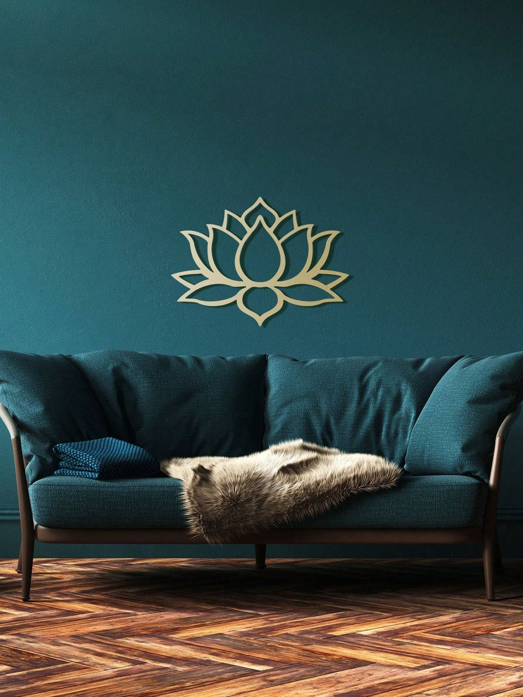 A mandala metal wall hanging, a fine black lotus mandala wall decoration, a women's artwork, suitable for homes, living rooms, courtyard or garden decorations, balconies, decorative sculptures, home decorations, room decorations