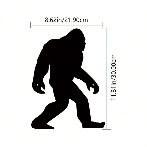 A vertical gorilla metal wall decoration, suitable for jungle-themed spaces, children's rooms and personalized bar decoration. Wild and charming space focus, exquisite carving craftsmanship to create a lifelike posture, gorilla elements are realistic.