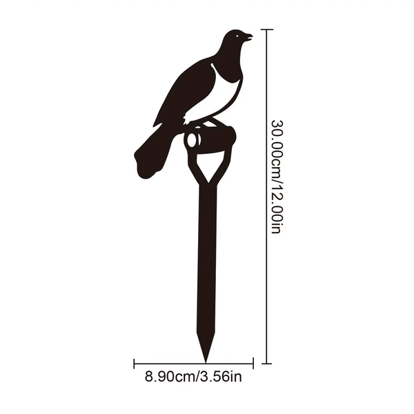 Charming 1pc Bird Family Metal Garden Stakes - Durable, Easy-Install Outdoor Decor For Patio & Lawn - Perfect Mother's Day Gift
