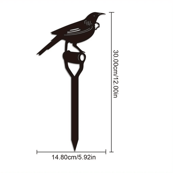Charming 1pc Bird Family Metal Garden Stakes - Durable, Easy-Install Outdoor Decor For Patio & Lawn - Perfect Mother's Day Gift