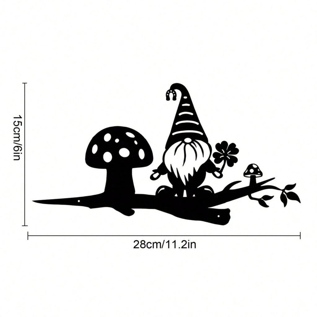1 piece of Santa branch steel silhouette metal wall decoration, suitable for home garden patio outdoor statue insert decoration, is the perfect choice for birthday, housewarming gifts.