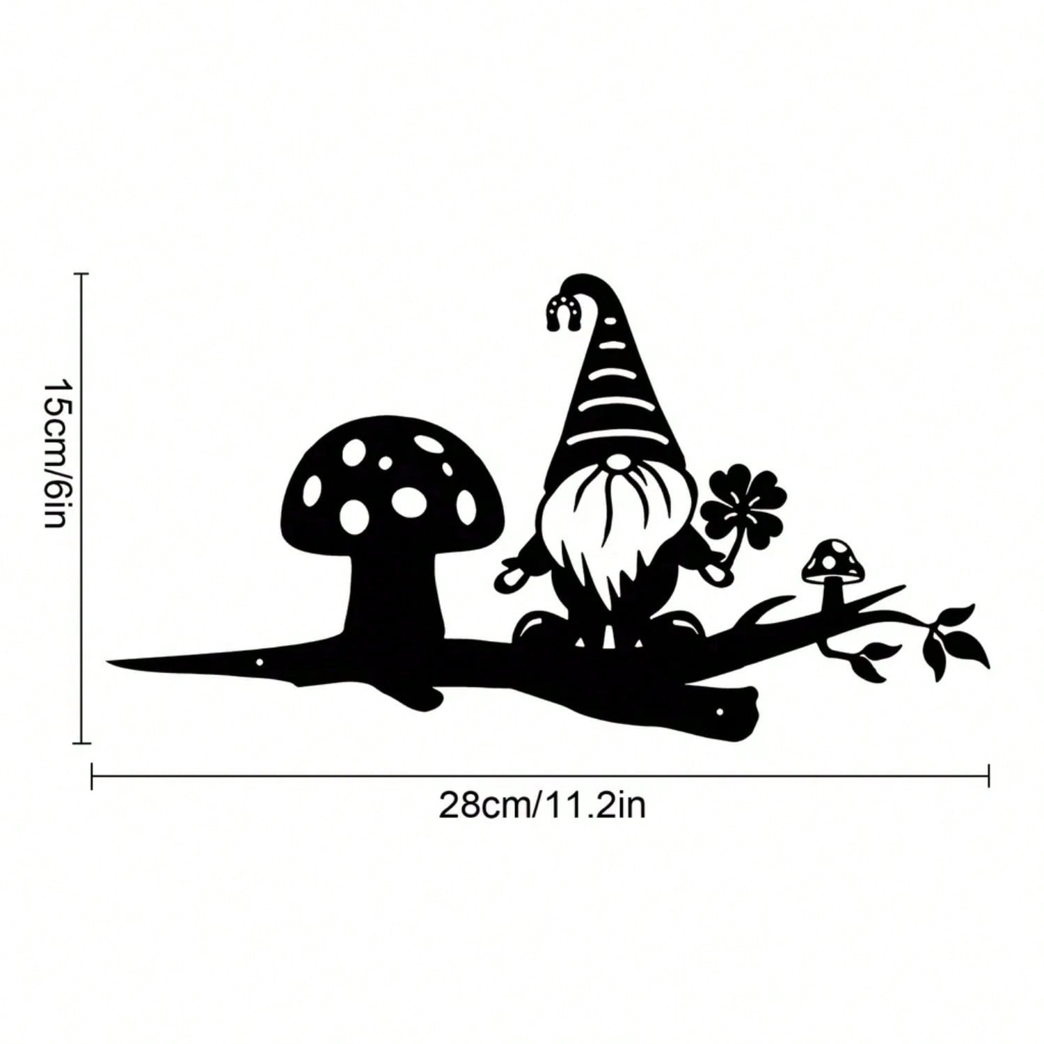 1 piece of Santa branch steel silhouette metal wall decoration, suitable for home garden patio outdoor statue insert decoration, is the perfect choice for birthday, housewarming gifts.