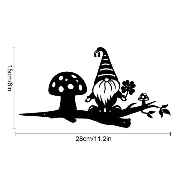 1 piece of Santa branch steel silhouette metal wall decoration, suitable for home garden patio outdoor statue insert decoration, is the perfect choice for birthday, housewarming gifts.