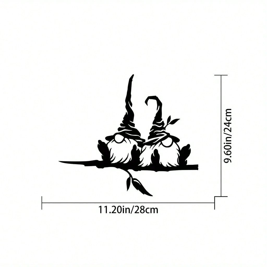 1 piece of Santa branch steel silhouette metal wall decoration, suitable for home garden patio outdoor statue insert decoration, is the perfect choice for birthday, housewarming gifts.