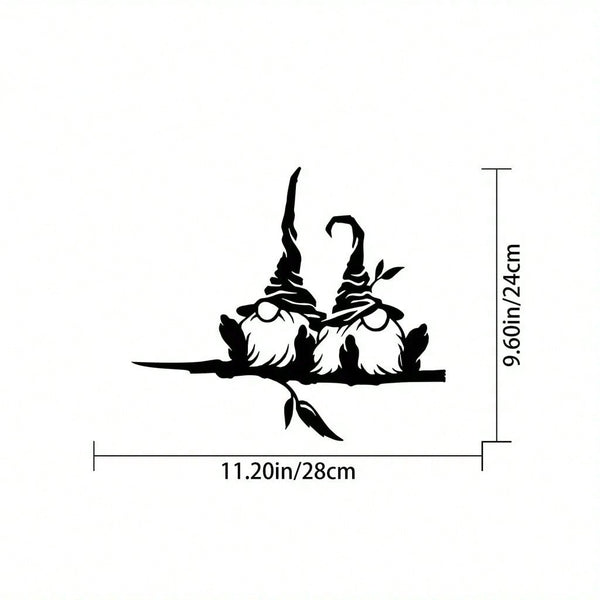 1 piece of Santa branch steel silhouette metal wall decoration, suitable for home garden patio outdoor statue insert decoration, is the perfect choice for birthday, housewarming gifts.