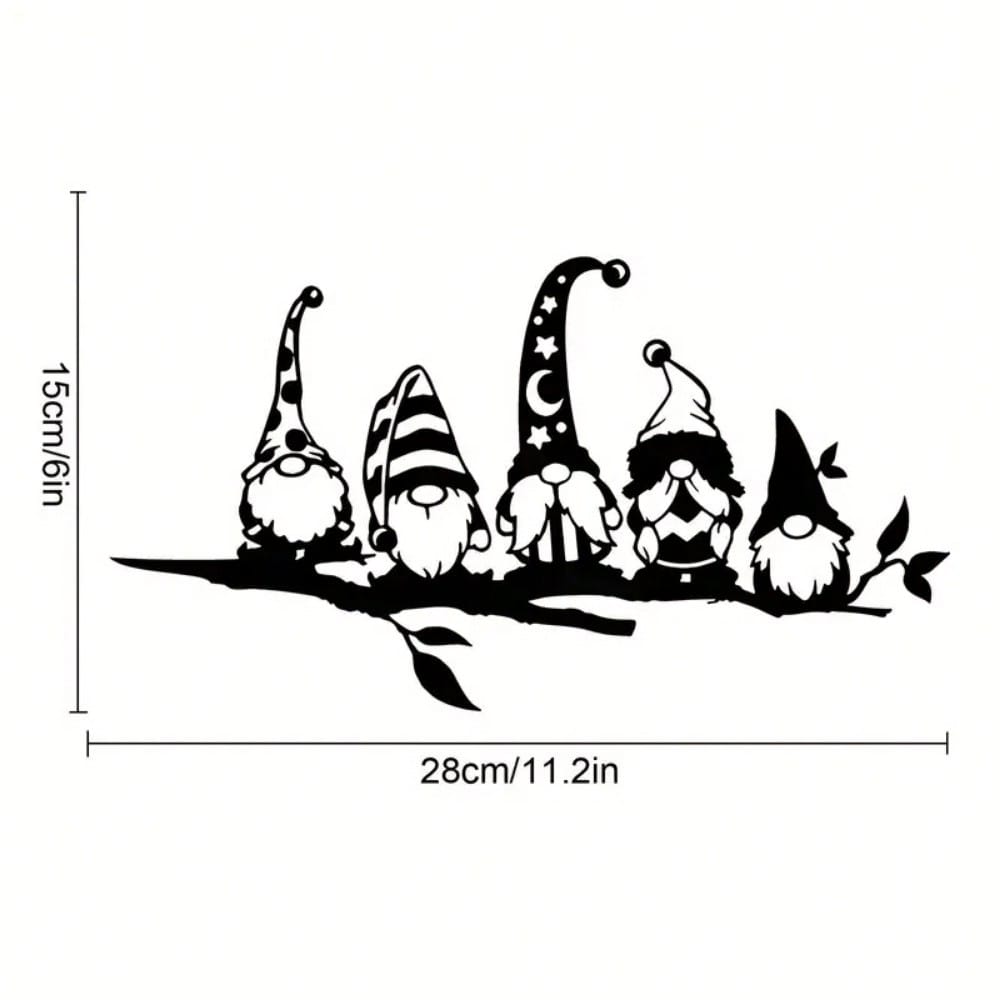 1 piece of Santa branch steel silhouette metal wall decoration, suitable for home garden patio outdoor statue insert decoration, is the perfect choice for birthday, housewarming gifts.