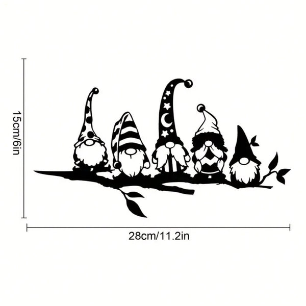 1 piece of Santa branch steel silhouette metal wall decoration, suitable for home garden patio outdoor statue insert decoration, is the perfect choice for birthday, housewarming gifts.