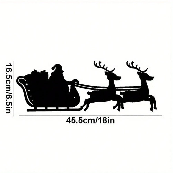 A piece of Santa Claus metal wall decoration. Suitable for study, bedroom, living room, entrance and other spaces, adding Christmas atmosphere and warmth to the space, Christmas theme wall decoration.