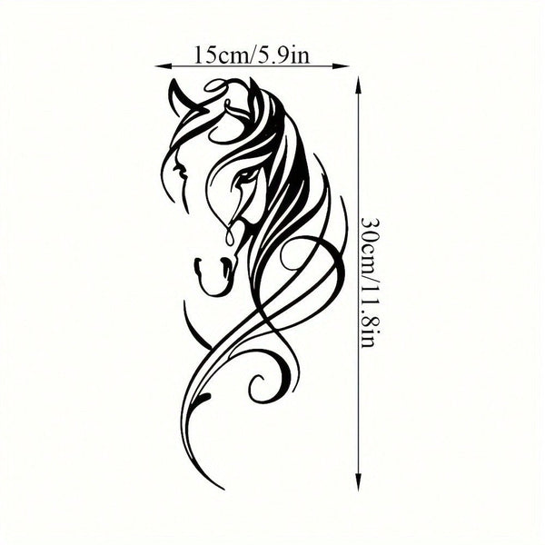 1 piece of modern abstract horse metal wall decoration - vintage aesthetic hanging decoration for home, office, bar and kitchen - perfect for Valentine's Day and New Year; 1 piece of laundry metal decoration plaque, simple and lovely