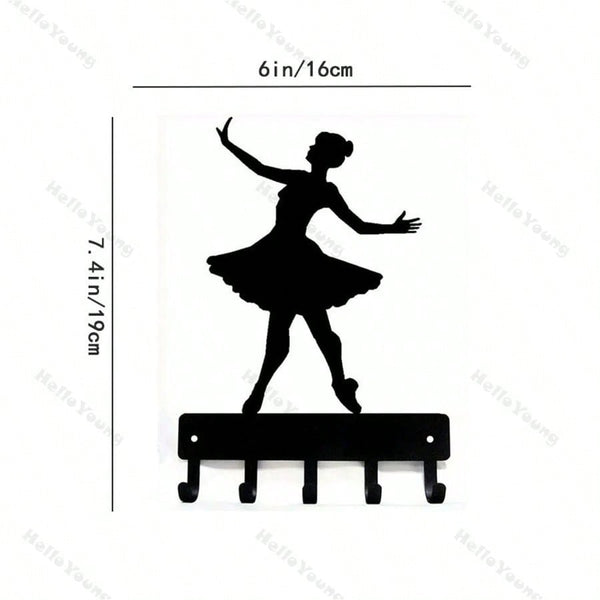 1 ballerina styling home decoration hook, wall-mounted multi-functional storage hook, suitable for kitchen, bedroom and porch. Can be used to store cups, kitchen utensils, aprons, kitchen towels, keys, bags, coats, etc.