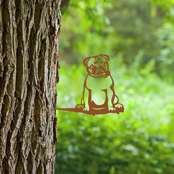 This embroidered pug outdoor garden tree insert (1 piece) can be placed in various places such as courtyards and gardens to add an artistic touch to the garden. It is an exquisite outdoor garden decoration.