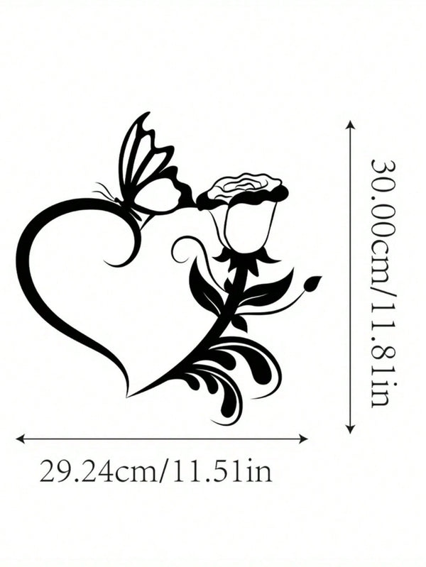 1 Pc Heart Flower Metal Wall Decoration Is The Best Gift Of Love, Suitable For Bedrooms, Living Rooms And Other Spaces, Very Suitable For Valentine's Day And Other Festivals, The Most Perfect Wall Decoration For Couples ,Valentine's Day