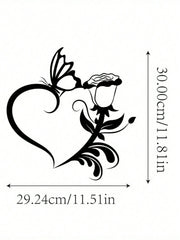 1 Pc Heart Flower Metal Wall Decoration Is The Best Gift Of Love, Suitable For Bedrooms, Living Rooms And Other Spaces, Very Suitable For Valentine's Day And Other Festivals, The Most Perfect Wall Decoration For Couples ,Valentine's Day