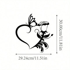 1 Pc Heart Flower Metal Wall Decoration Is The Best Gift Of Love, Suitable For Bedrooms, Living Rooms And Other Spaces, Very Suitable For Valentine's Day And Other Festivals, The Most Perfect Wall Decoration For Couples ,Valentine's Day