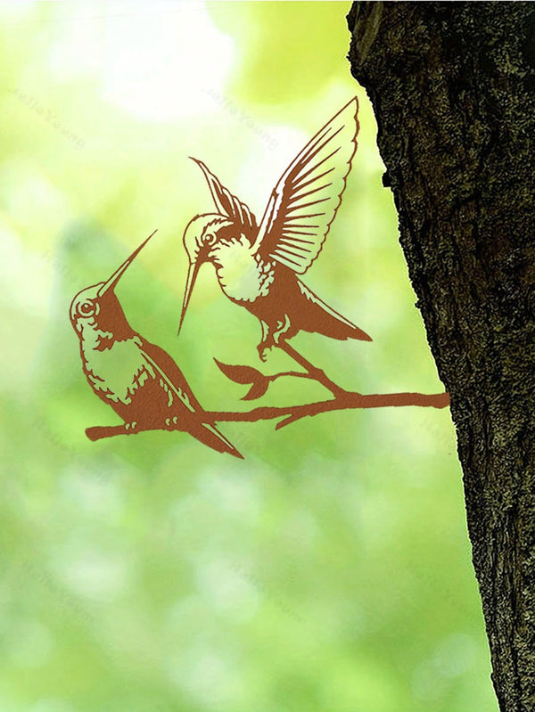 A charming animal-shaped metal tree ornament, a beautiful gardening ornament, suitable for a variety of courtyard and garden decorations, creates an artistic atmosphere in the garden, and is an excellent gift choice.