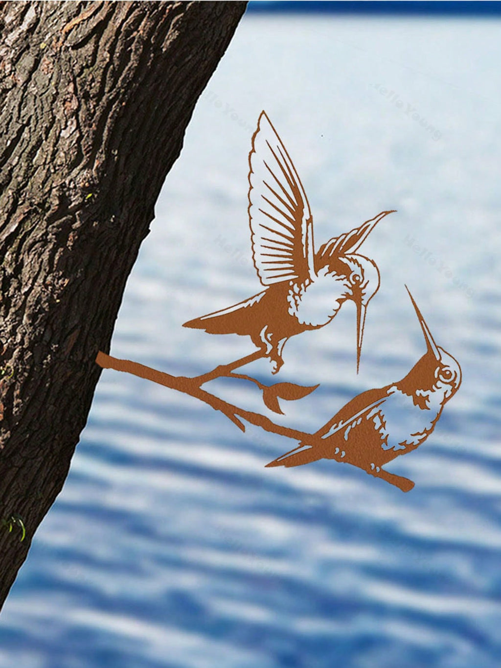 A charming animal-shaped metal tree ornament, a beautiful gardening ornament, suitable for a variety of courtyard and garden decorations, creates an artistic atmosphere in the garden, and is an excellent gift choice.