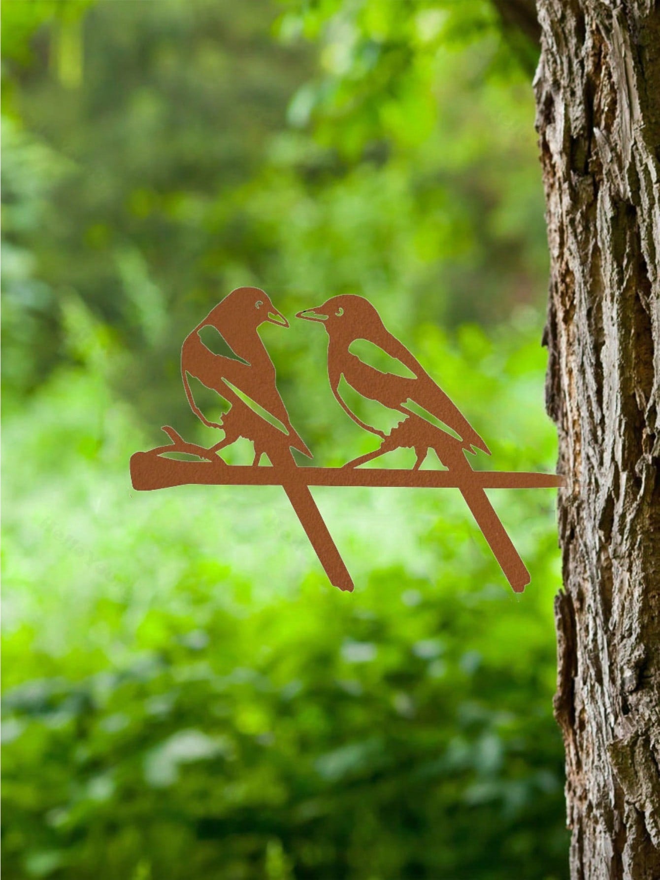 A charming animal-shaped metal tree ornament, a beautiful gardening ornament, suitable for a variety of courtyard and garden decorations, creates an artistic atmosphere in the garden, and is an excellent gift choice.