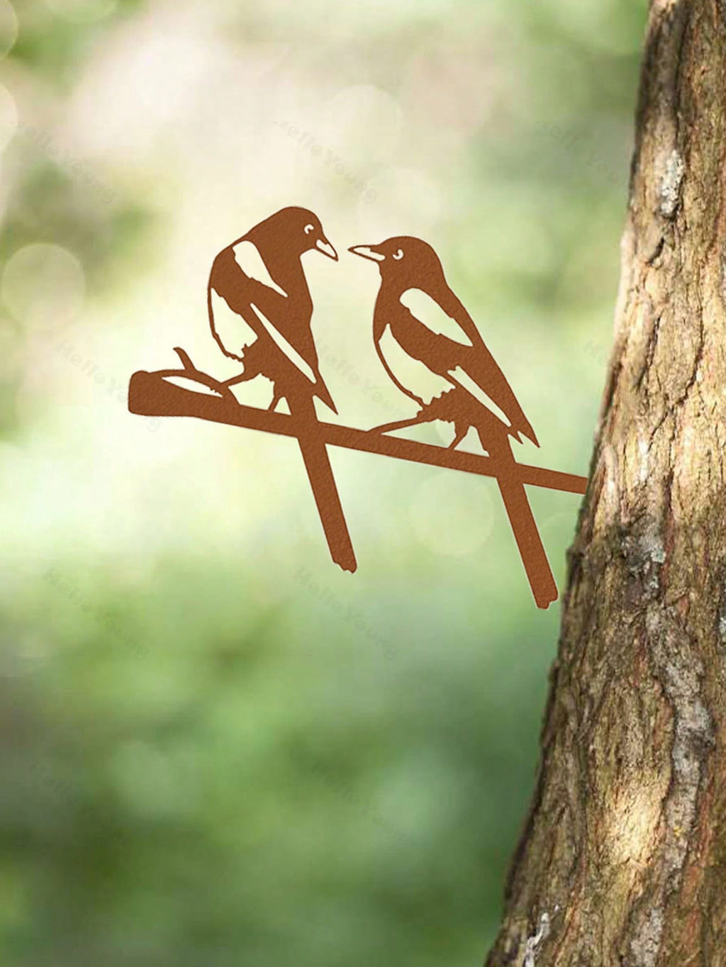 A charming animal-shaped metal tree ornament, a beautiful gardening ornament, suitable for a variety of courtyard and garden decorations, creates an artistic atmosphere in the garden, and is an excellent gift choice.