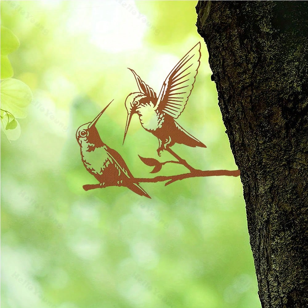 A charming animal-shaped metal tree ornament, a beautiful gardening ornament, suitable for a variety of courtyard and garden decorations, creates an artistic atmosphere in the garden, and is an excellent gift choice.