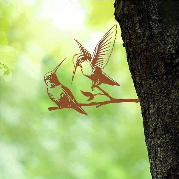 A charming animal-shaped metal tree ornament, a beautiful gardening ornament, suitable for a variety of courtyard and garden decorations, creates an artistic atmosphere in the garden, and is an excellent gift choice.