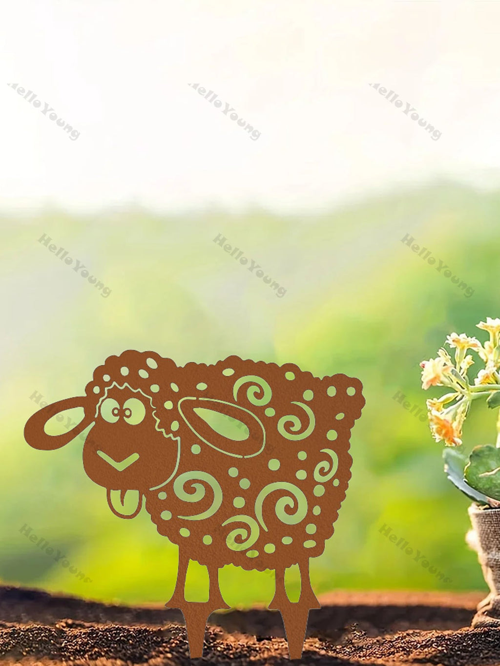 Pack of 1. This colorful and cute animal metal floor plug is an attractive garden accessory. Suitable for a variety of patio and garden arrangements, it adds an artistic touch to the space and makes a great gift.