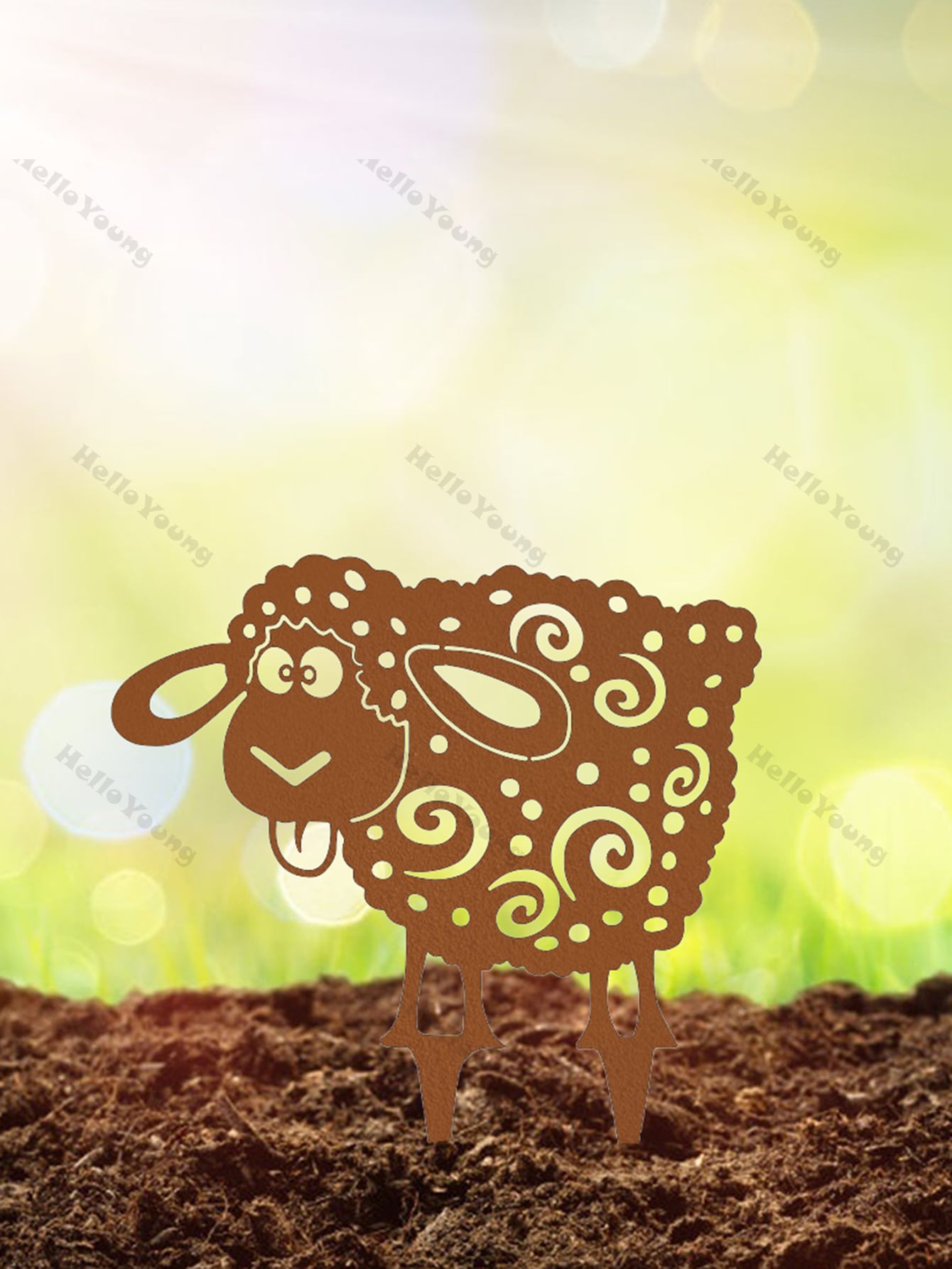 Pack of 1. This colorful and cute animal metal floor plug is an attractive garden accessory. Suitable for a variety of patio and garden arrangements, it adds an artistic touch to the space and makes a great gift.