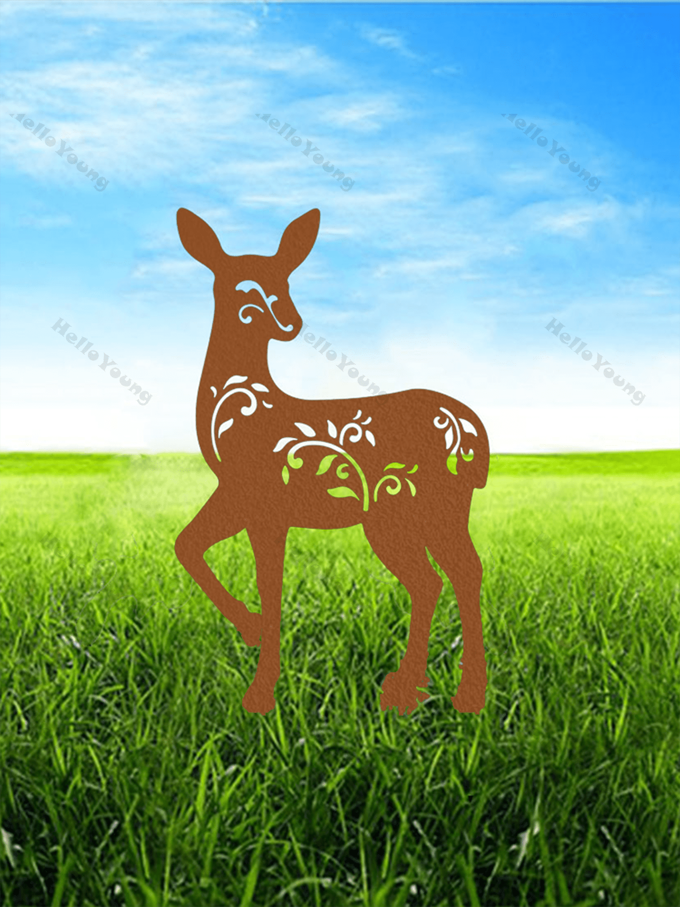 Pack of 1. This colorful and cute animal metal floor plug is an attractive garden accessory. Suitable for a variety of patio and garden arrangements, it adds an artistic touch to the space and makes a great gift.