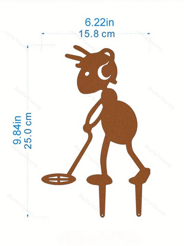 Pack of 1. This colorful and cute animal metal floor plug is an attractive garden accessory. Suitable for a variety of patio and garden arrangements, it adds an artistic touch to the space and makes a great gift.