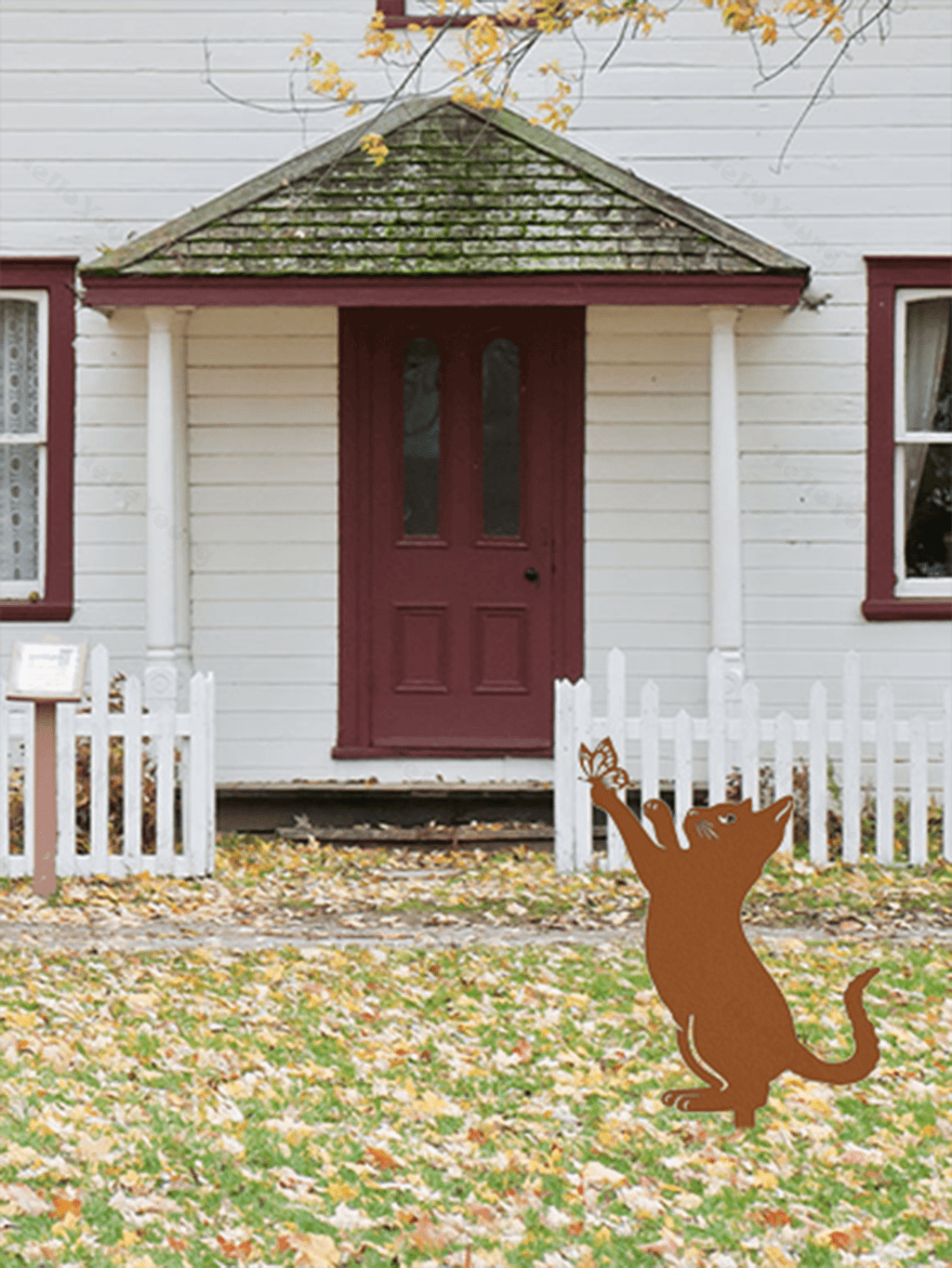"1 Corgi Silhouette Hollow Wall Decor - Rural Outdoor Home Garden Decor, Perfect Garden Decor for Small Animal Lovers"