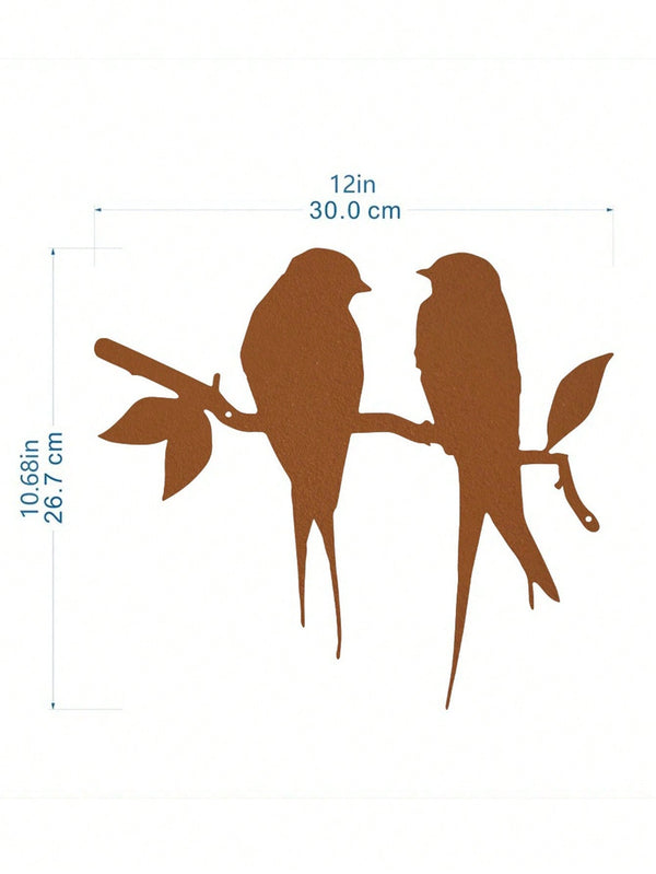 1 Pc Animal Bird Decorative Metal Wall Decoration, Charming Interior Decoration, Suitable For Various Scenes Such As Bedroom, Living Room Study, Etc., Adding Artistic Charm To The Space, And Is A Great Gift Choice.