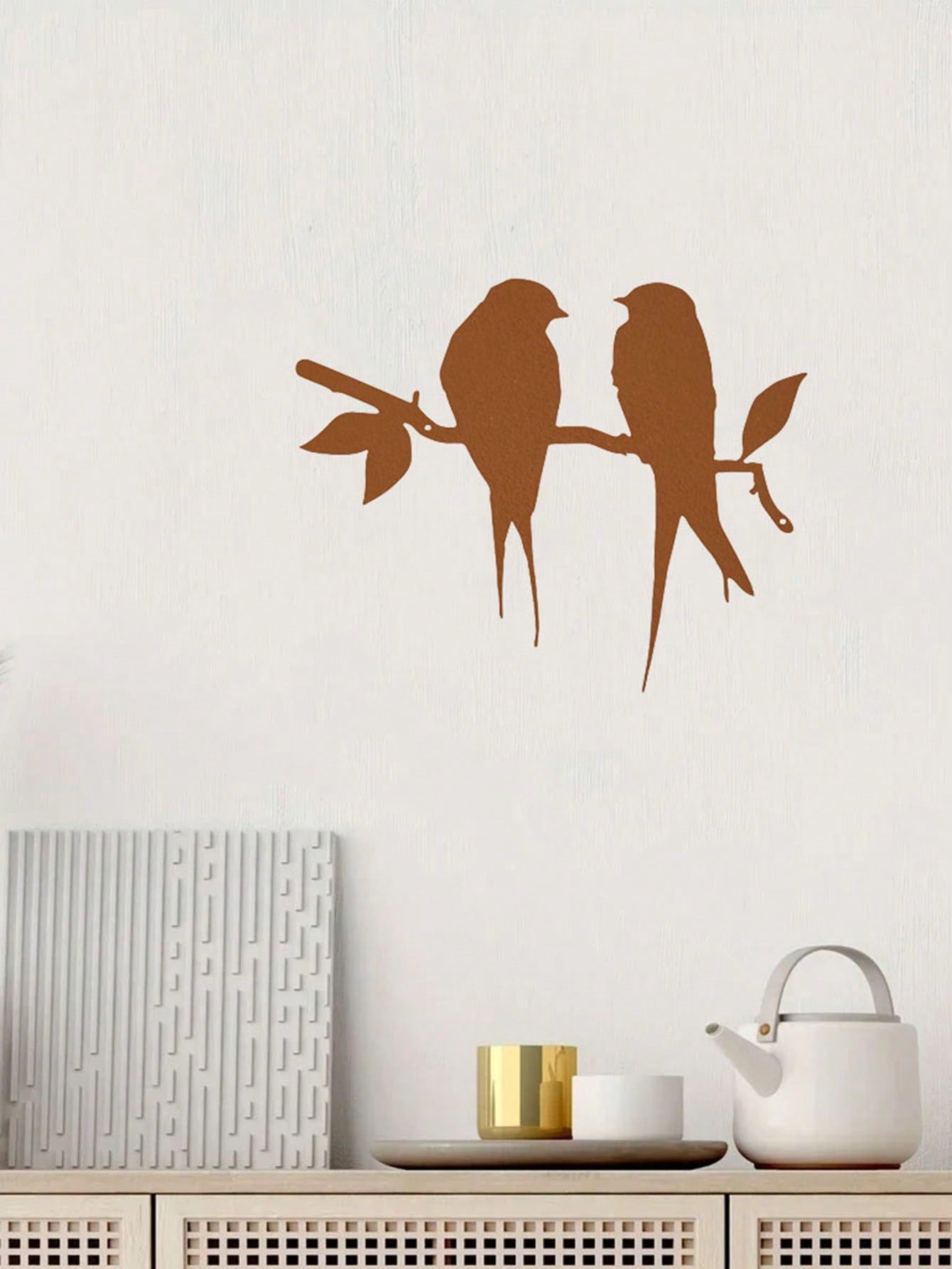 1 Pc Animal Bird Decorative Metal Wall Decoration, Charming Interior Decoration, Suitable For Various Scenes Such As Bedroom, Living Room Study, Etc., Adding Artistic Charm To The Space, And Is A Great Gift Choice.
