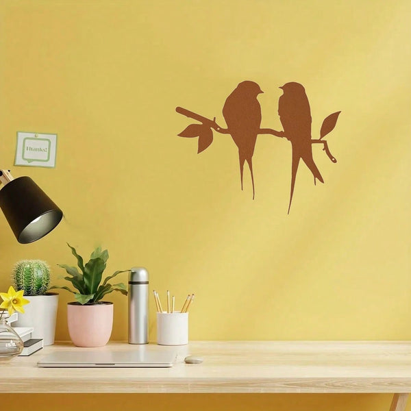 1 Pc Animal Bird Decorative Metal Wall Decoration, Charming Interior Decoration, Suitable For Various Scenes Such As Bedroom, Living Room Study, Etc., Adding Artistic Charm To The Space, And Is A Great Gift Choice.