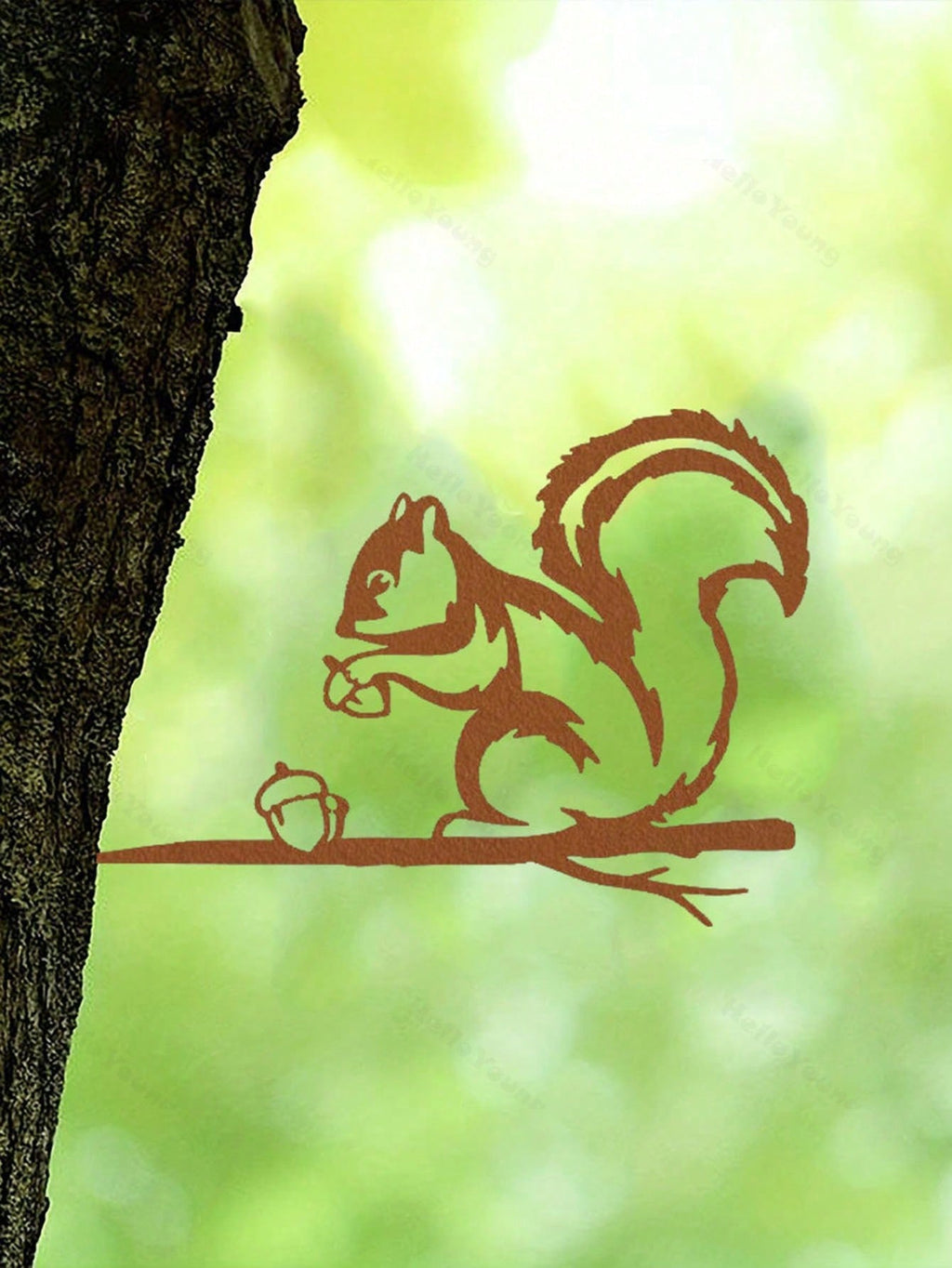 A stunning wildlife metal tree ornament, eye-catching garden decoration, perfect for patios and gardens, adds artistic charm and is a great gift.