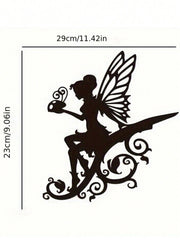 这款黑色金属树塞是一件精致的园艺装饰品，适用于庭院、花园等各种场所，为花园增添美丽的艺术氛围。