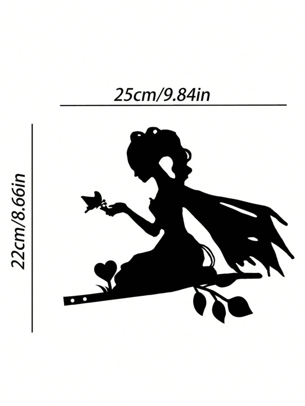 This black metal tree plug is a delicate gardening ornament that is suitable for gardens, gardens, and other places, adding a beautiful artistic atmosphere to the garden.